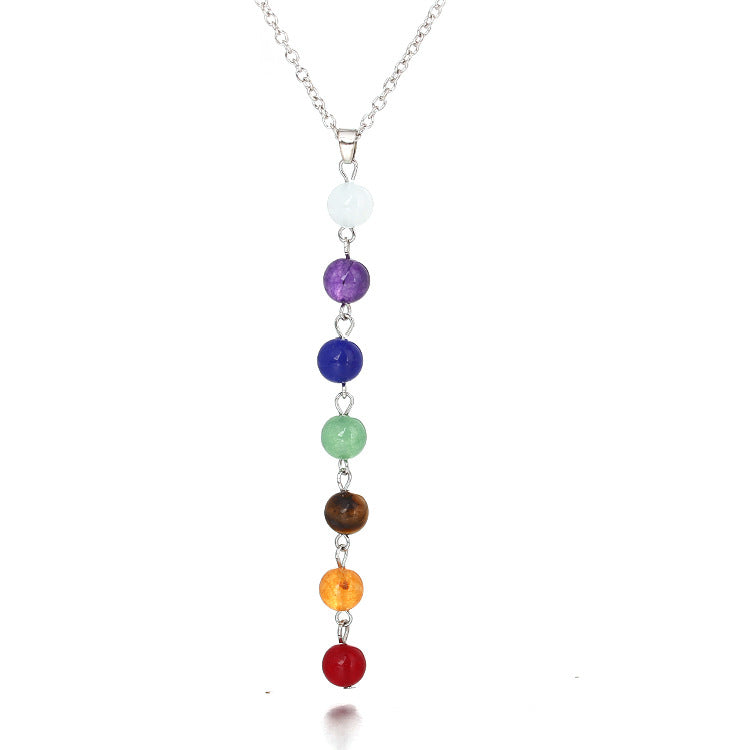 Stone Colorful Beads Yoga Buddha Beaded Necklaces