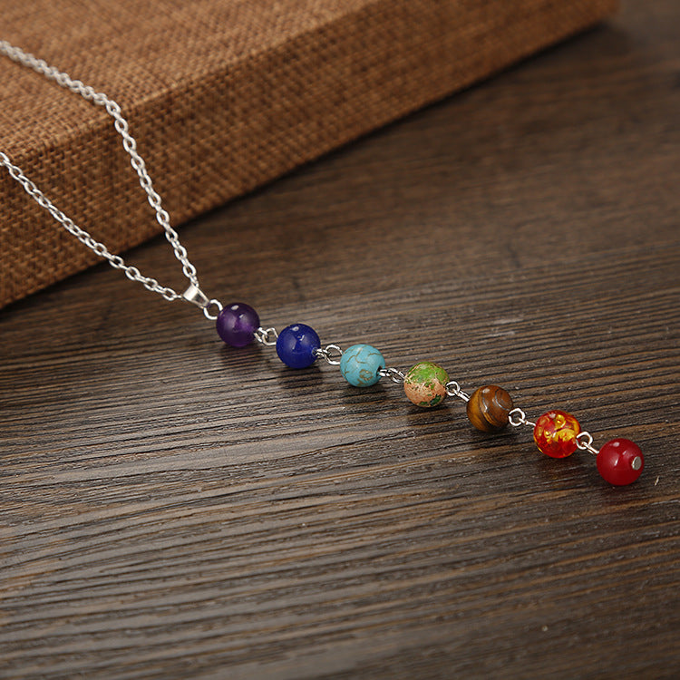 Stone Colorful Beads Yoga Buddha Beaded Necklaces