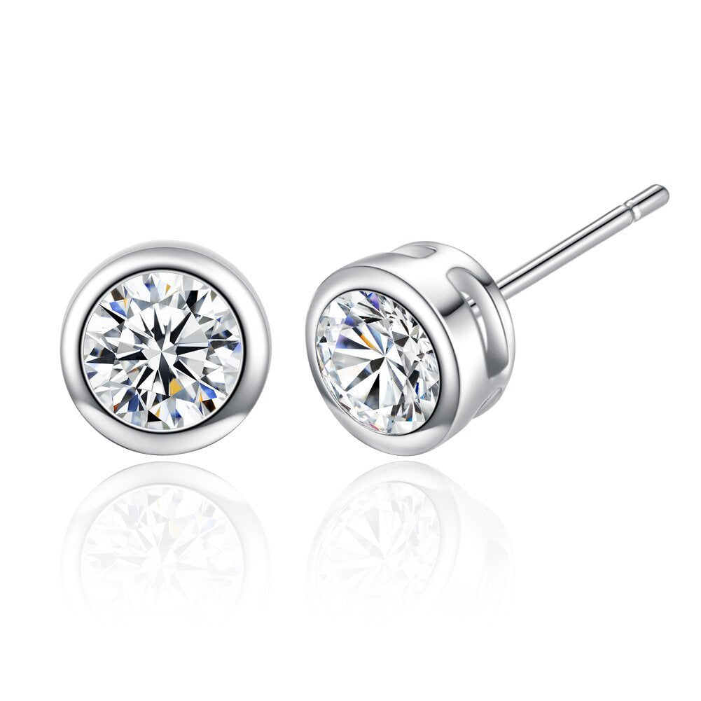 Women's Elegant Zircon Crystal Round Inlaid Fashion Rings