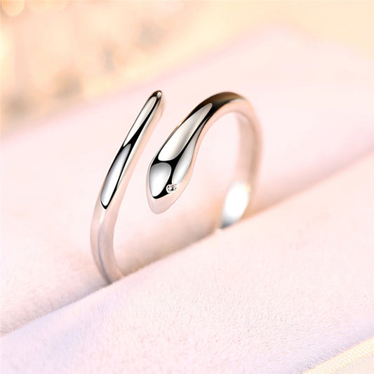 Imitation Sier Fashion Fresh Simple Snake Open Korean Ring