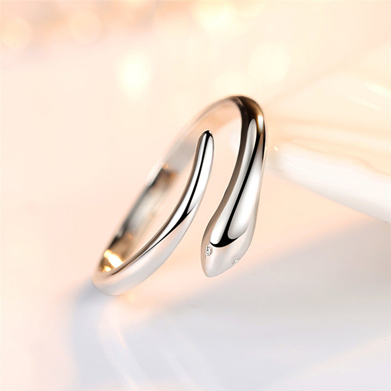 Imitation Sier Fashion Fresh Simple Snake Open Korean Ring