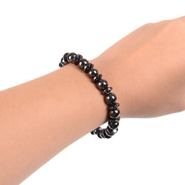 Fashion Stylish Men's Magnetic Haematite Beaded Bracelet