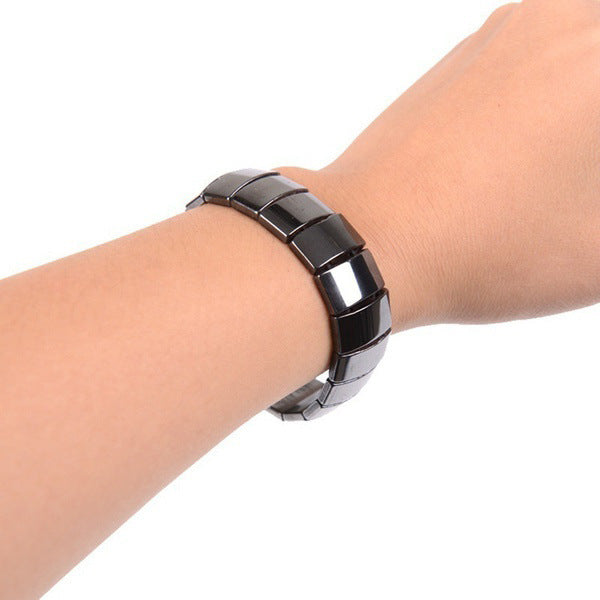 Fashion Stylish Men's Magnetic Haematite Beaded Bracelet