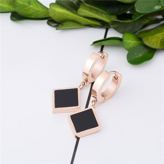 Women's Fashion Titanium Steel Ear Clip Simple Earrings