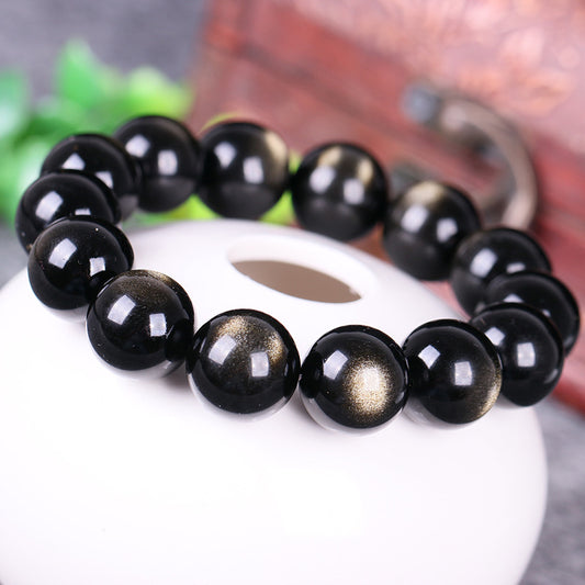 Men's Natural Eyes Obsidian Fashion Simple Strong Bracelets