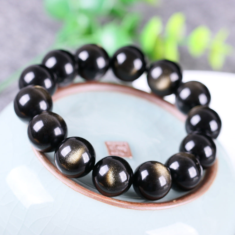 Men's Natural Eyes Obsidian Fashion Simple Strong Bracelets