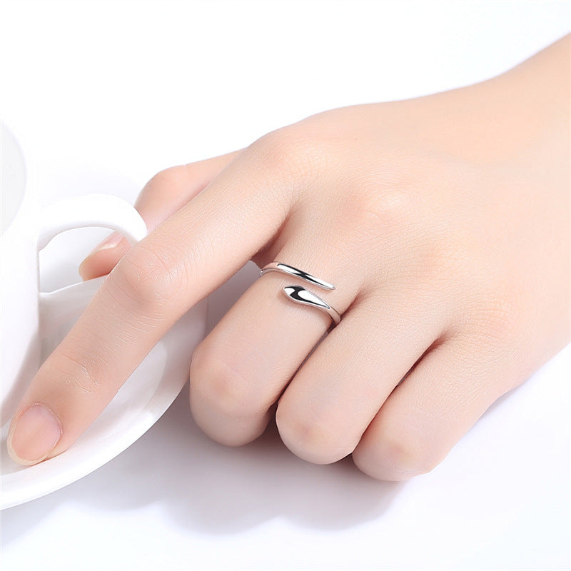 Imitation Sier Fashion Fresh Simple Snake Open Korean Ring