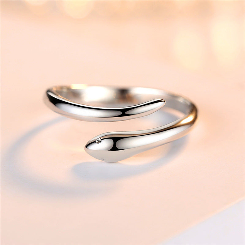 Imitation Sier Fashion Fresh Simple Snake Open Korean Ring