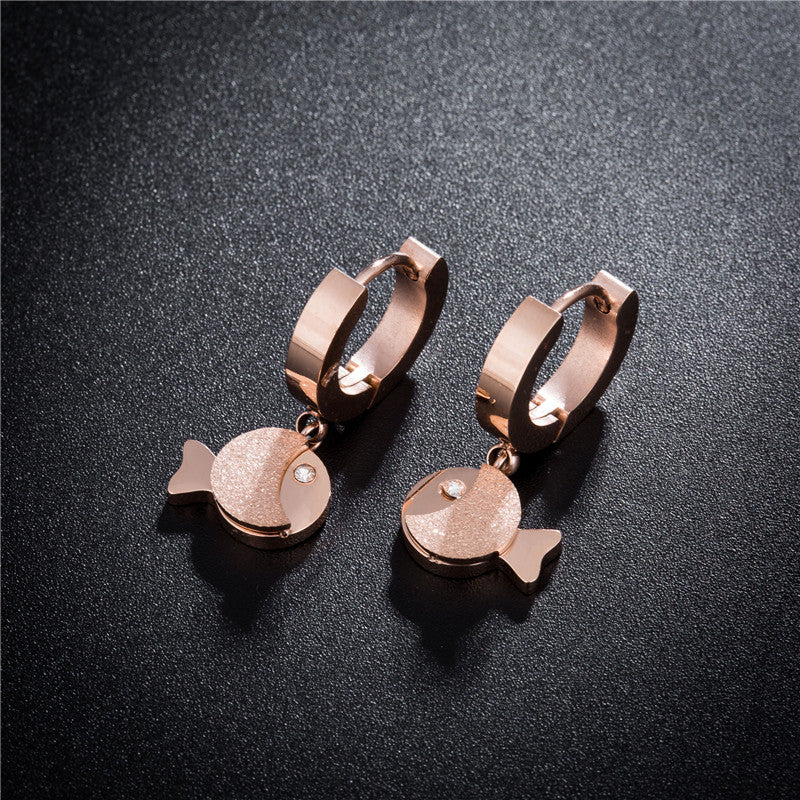 Women's Fashion Titanium Steel Ear Clip Simple Earrings