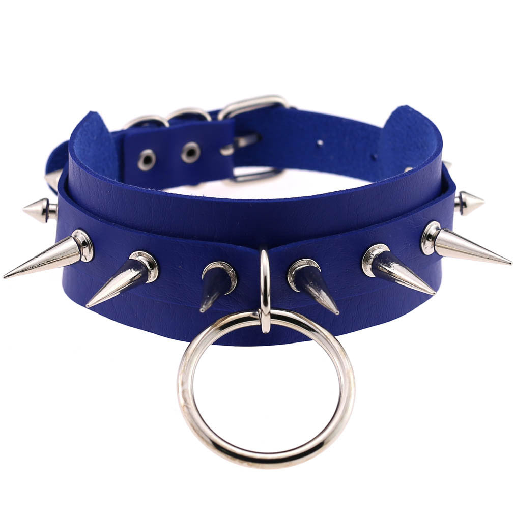 Exaggerated Personalized Style O-shaped Nightclub Bar Street Shot Rivet Pointed Rings