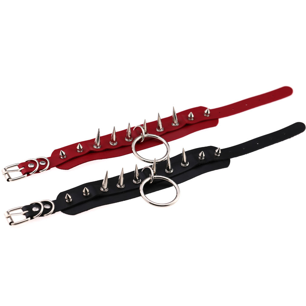 Exaggerated Personalized Style O-shaped Nightclub Bar Street Shot Rivet Pointed Rings