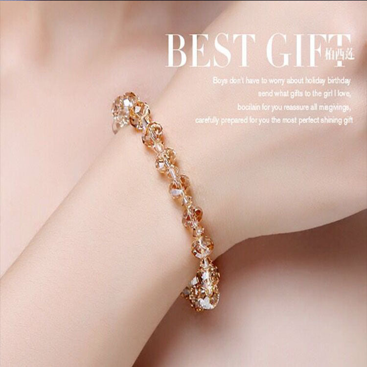 Women's Korean Simple Personalized Crystal String Beads Bracelets