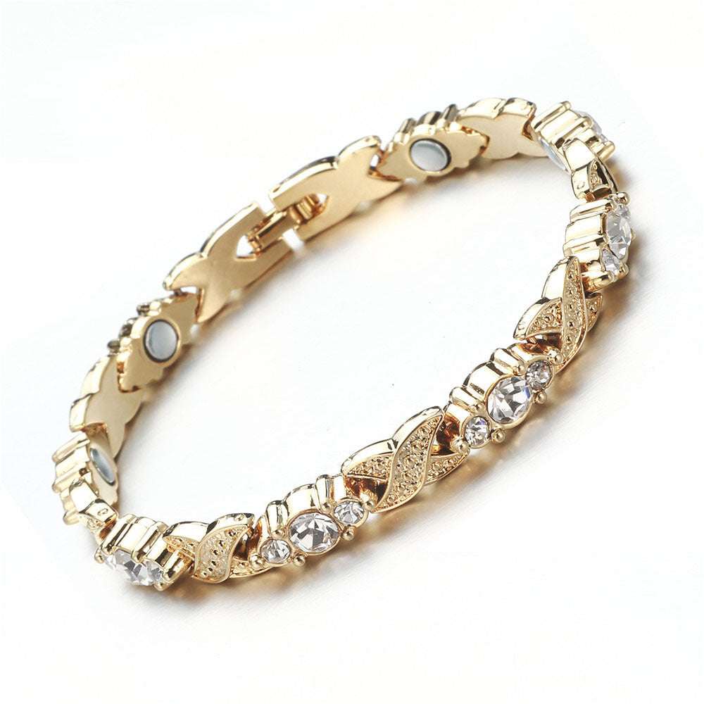Copper Diamond High Texture Charm Germanium Health Bracelet
