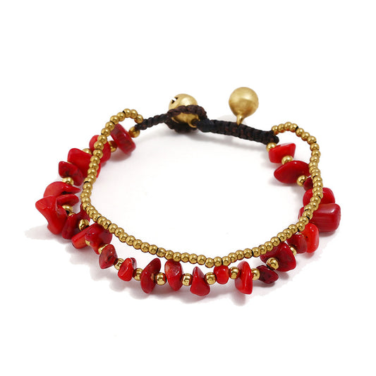 Ornament Gravel Bell Fresh Thailand Wax Rope Bracelets