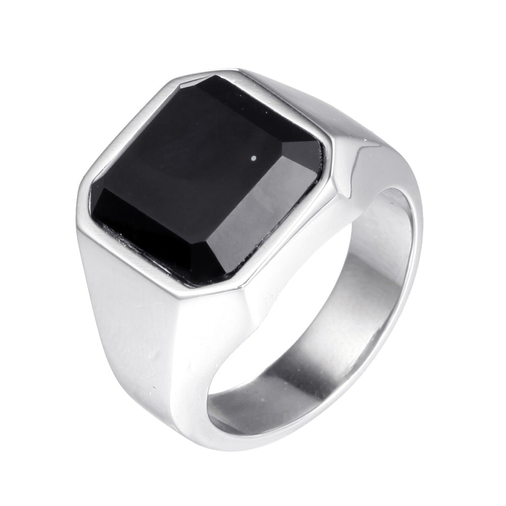 Men's Thailand Retro Distressed Personalized Titanium Steel Ring