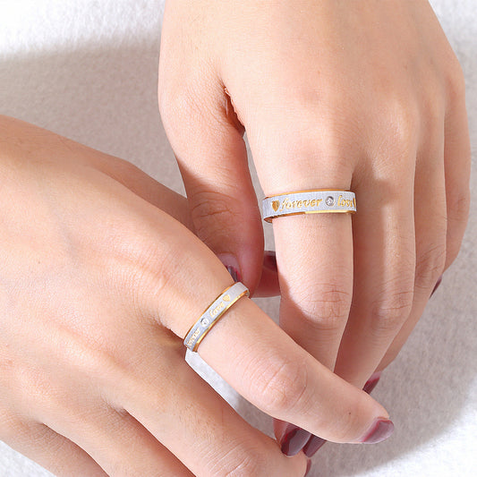 Pair For Couple Stainless Steel Wedding Rings