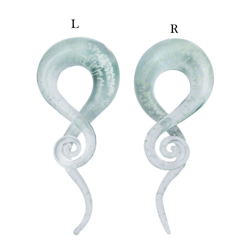 Glass Auricle Snail Ear Extender Piercing Earrings