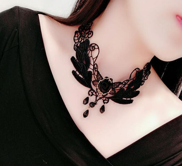 Fashion Ornament Gothic Vintage Lace Hollow Necklaces