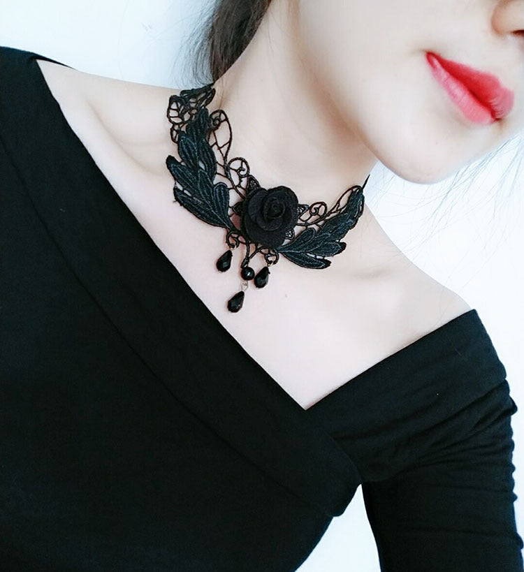 Fashion Ornament Gothic Vintage Lace Hollow Necklaces