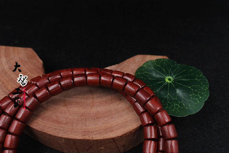 Zambia Red Sandalwood Barrel Shaped Bead Bracelets