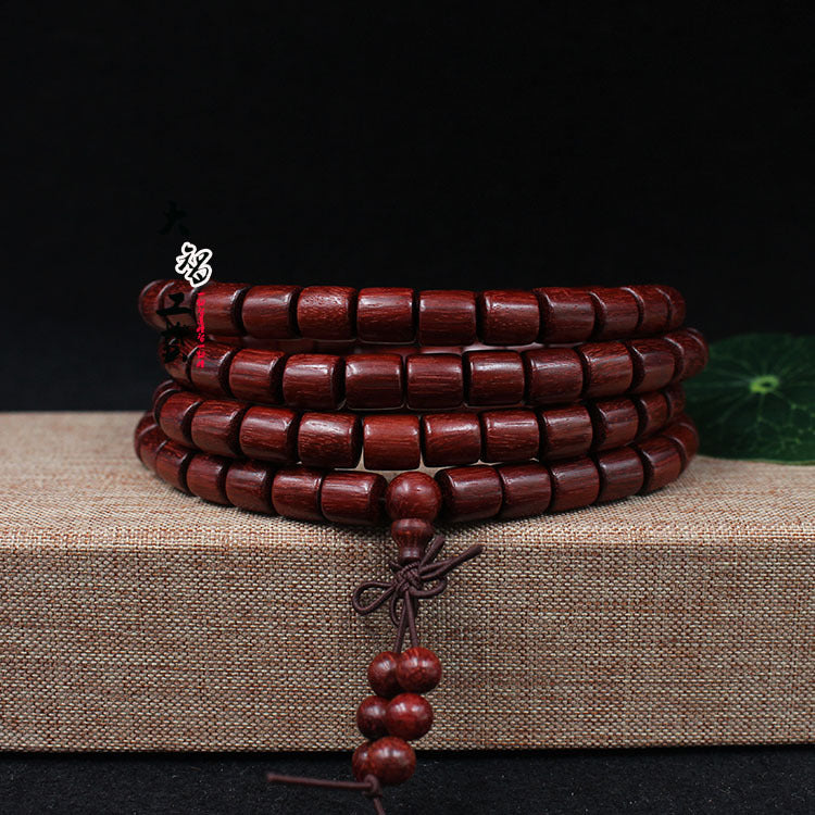 Zambia Red Sandalwood Barrel Shaped Bead Bracelets