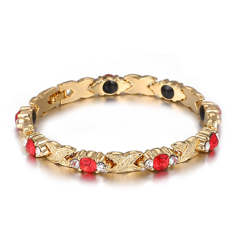 Copper Diamond High Texture Charm Germanium Health Bracelet