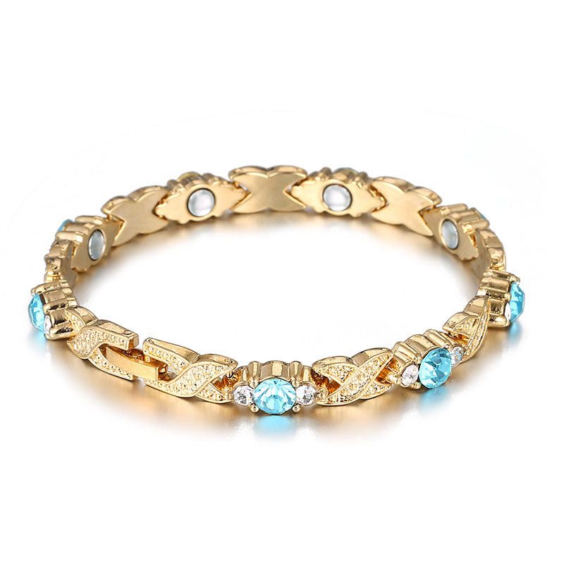 Copper Diamond High Texture Charm Germanium Health Bracelet