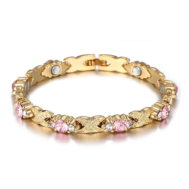 Copper Diamond High Texture Charm Germanium Health Bracelet