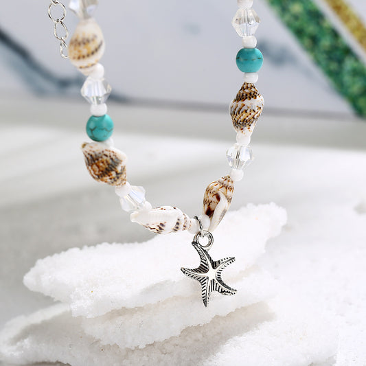 Yoga Anklet Beach Starfish Shell Crystal Bracelets