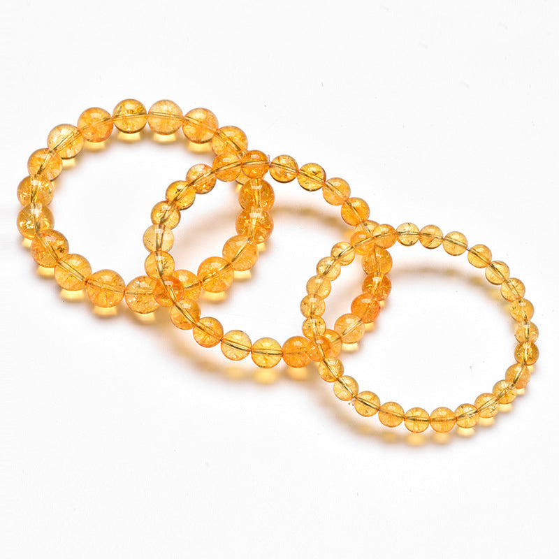 Women's & Men's Citrine Hand Catenary Plate Beads Crystal Sier Purchase Special Bracelets