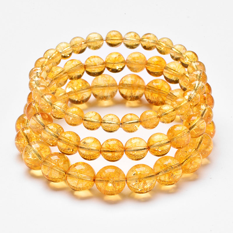 Women's & Men's Citrine Hand Catenary Plate Beads Crystal Sier Purchase Special Bracelets