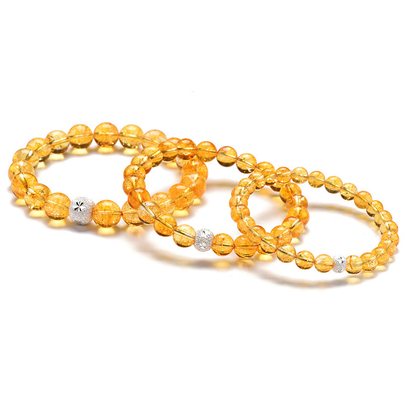 Women's & Men's Citrine Hand Catenary Plate Beads Crystal Sier Purchase Special Bracelets