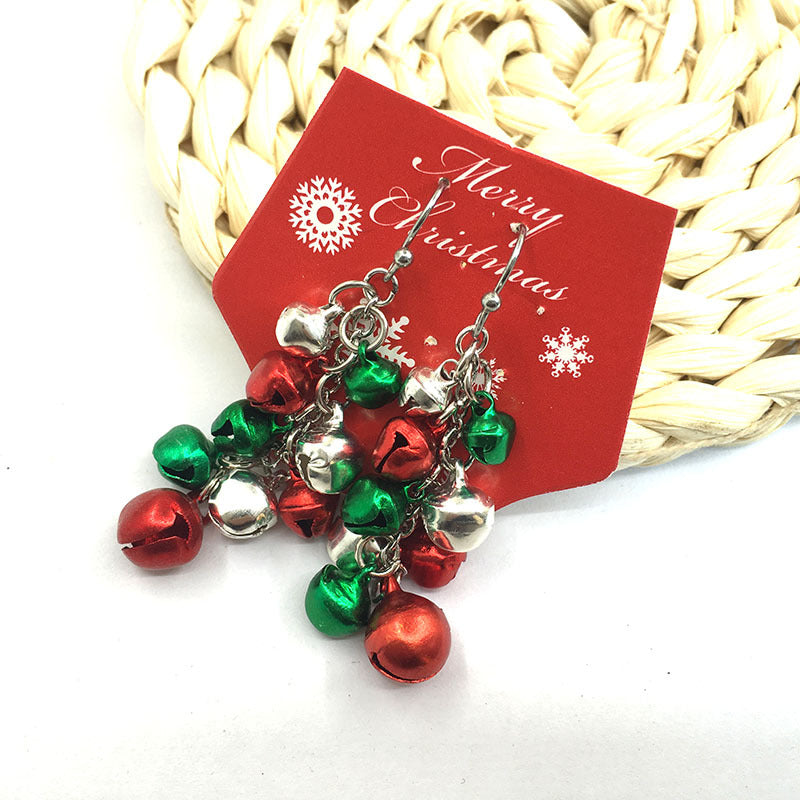 Christmas Gift Colorful Bell Fashion Simple Earrings