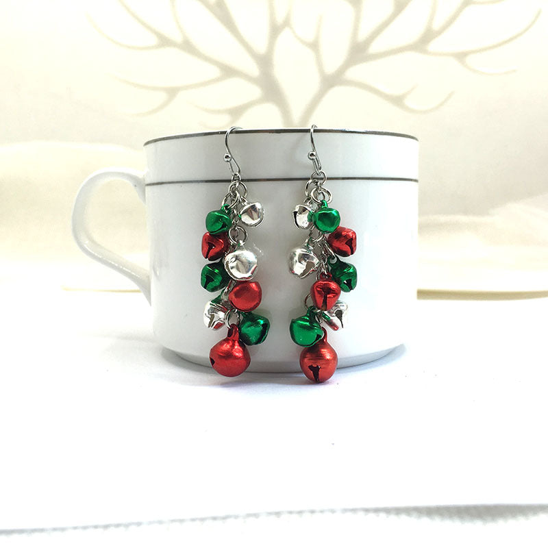 Christmas Gift Colorful Bell Fashion Simple Earrings