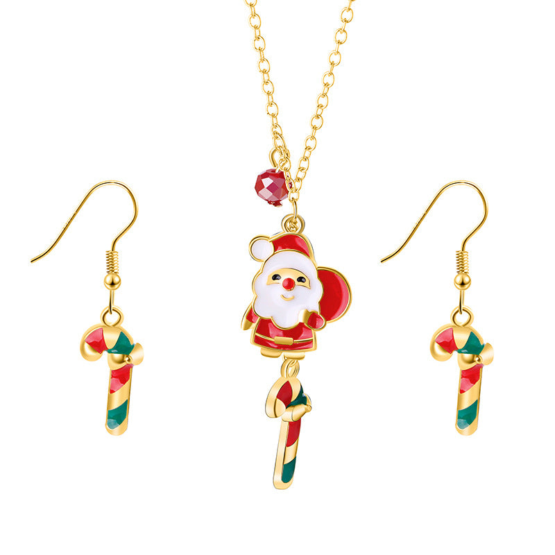 Christmas Series Dripping Bell Snowman Santa Necklaces