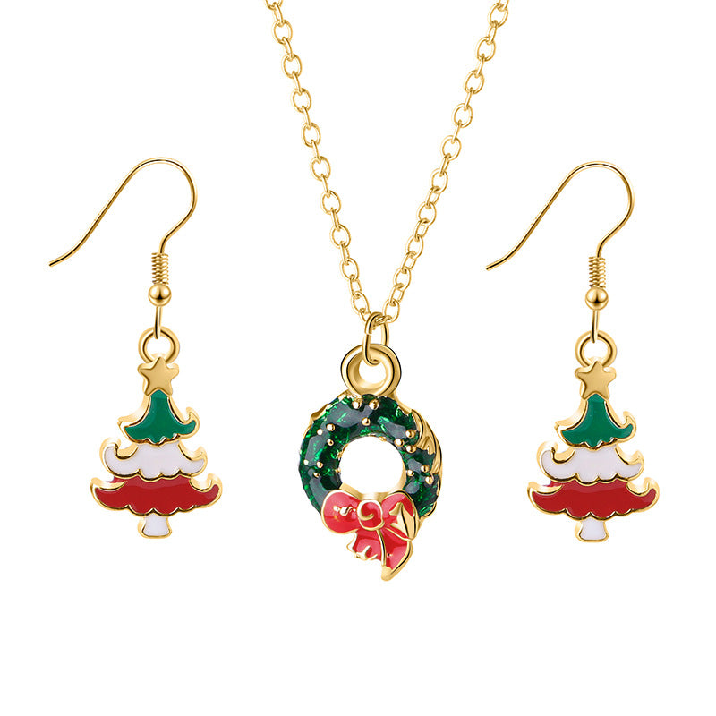 Christmas Series Dripping Bell Snowman Santa Necklaces