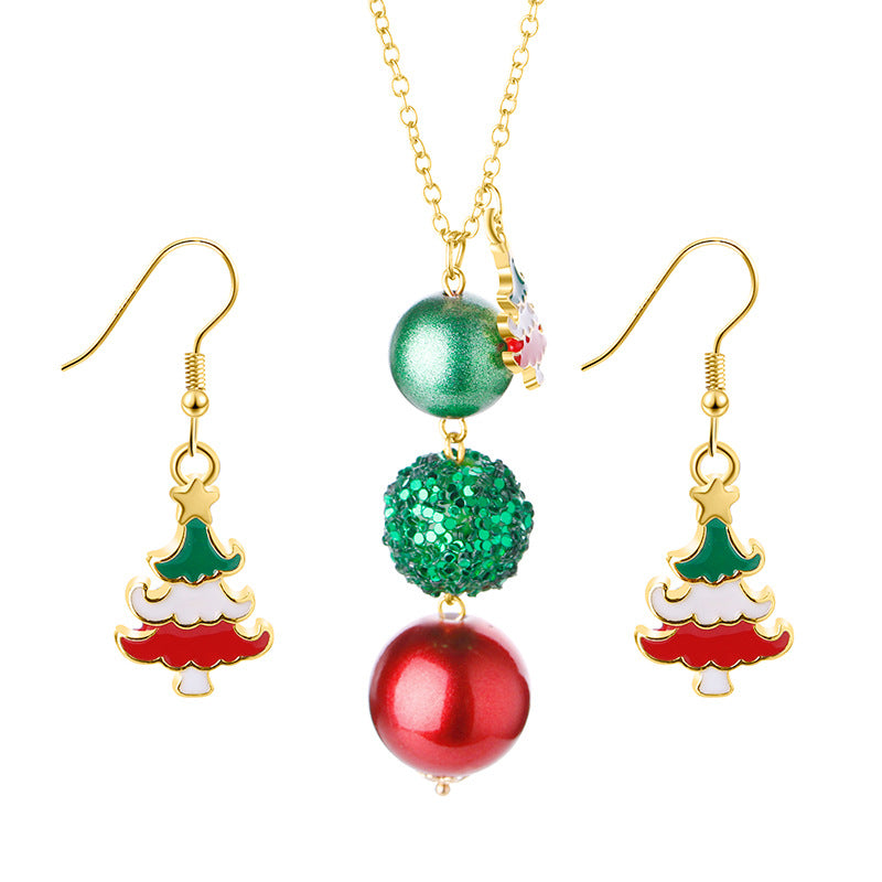 Christmas Series Dripping Bell Snowman Santa Necklaces