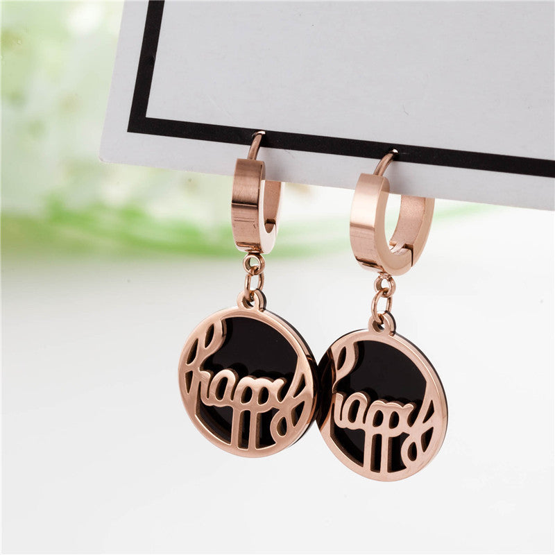 Women's Fashion Titanium Steel Ear Clip Simple Earrings