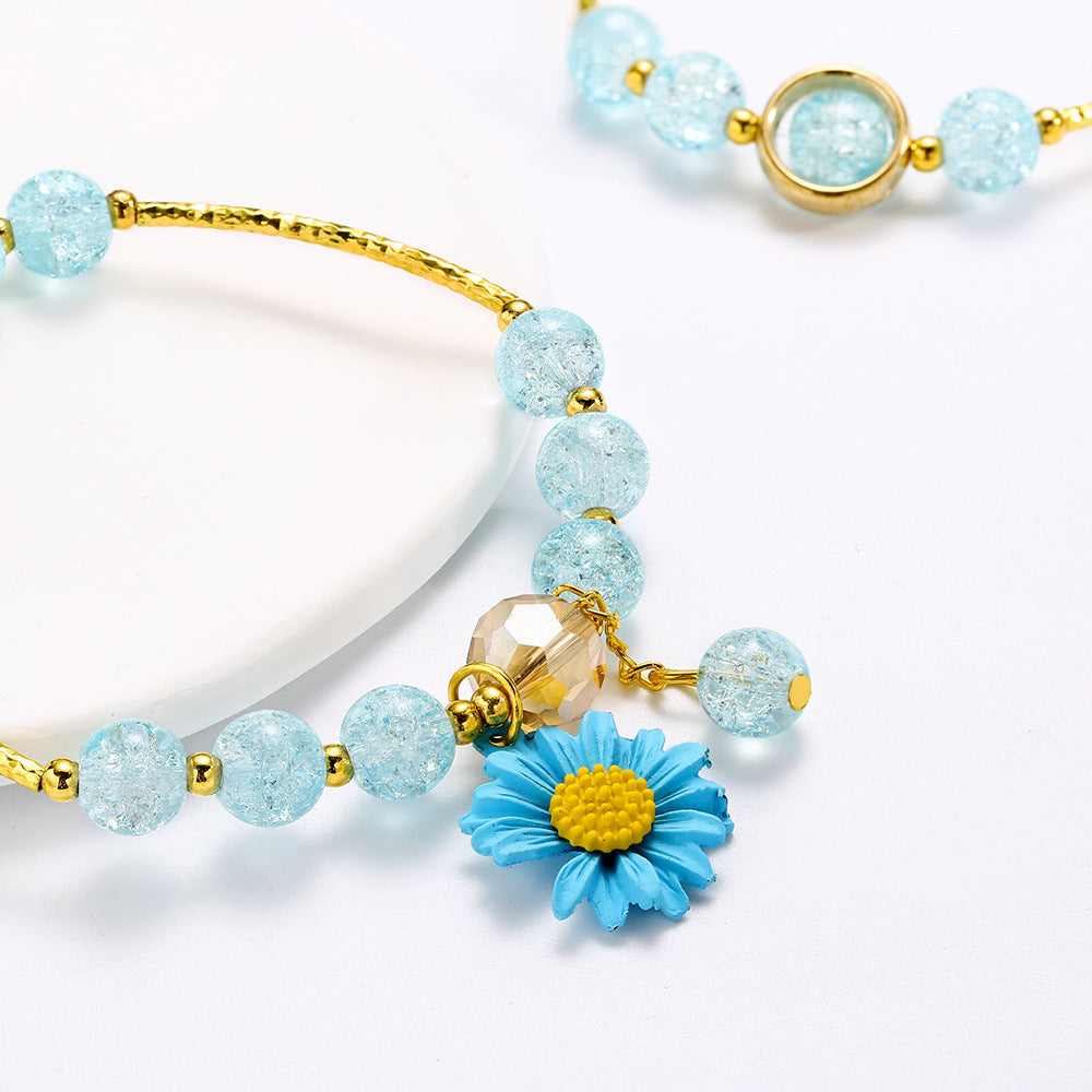 Children's Little Daisy Hot Flower Crystal Cartoon Bracelets