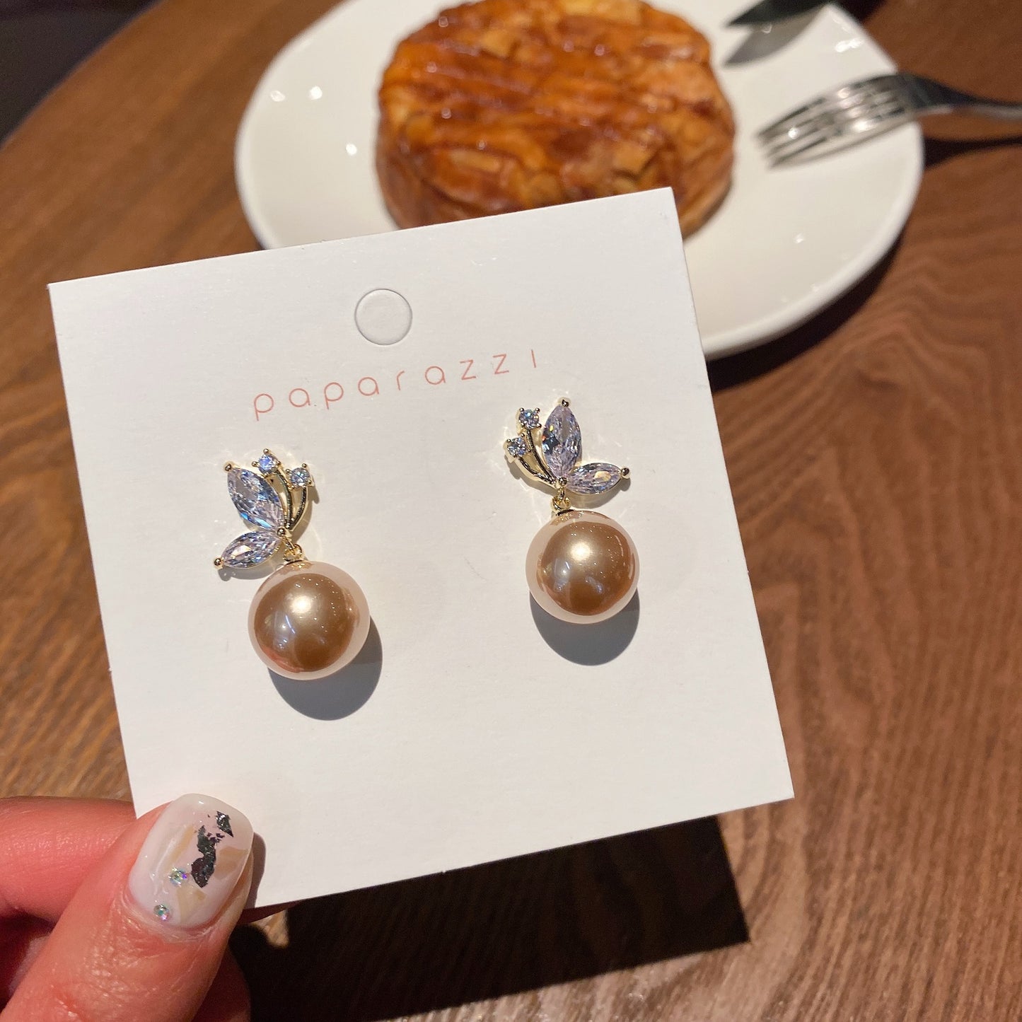 Women's Needle French Pearl Butterfly High Sense Design Rings