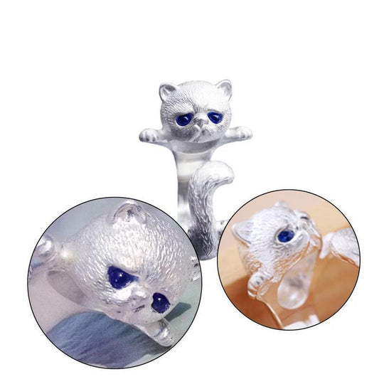 Women's Simple Cute Kitten Open Cat Paw Rings