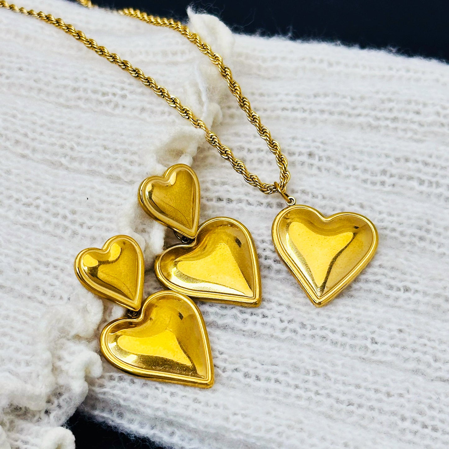 Light Luxury Advanced Sensitive Surface Handmade Love Heart Rings