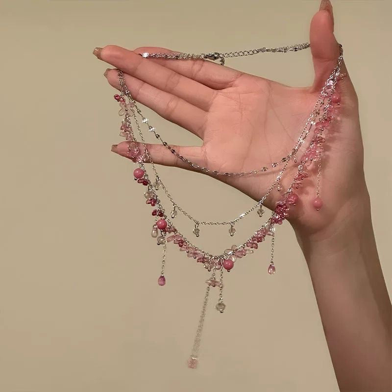 Style Moonstone Pearl Female Escaped Princess Exquisite Light Luxury Necklace