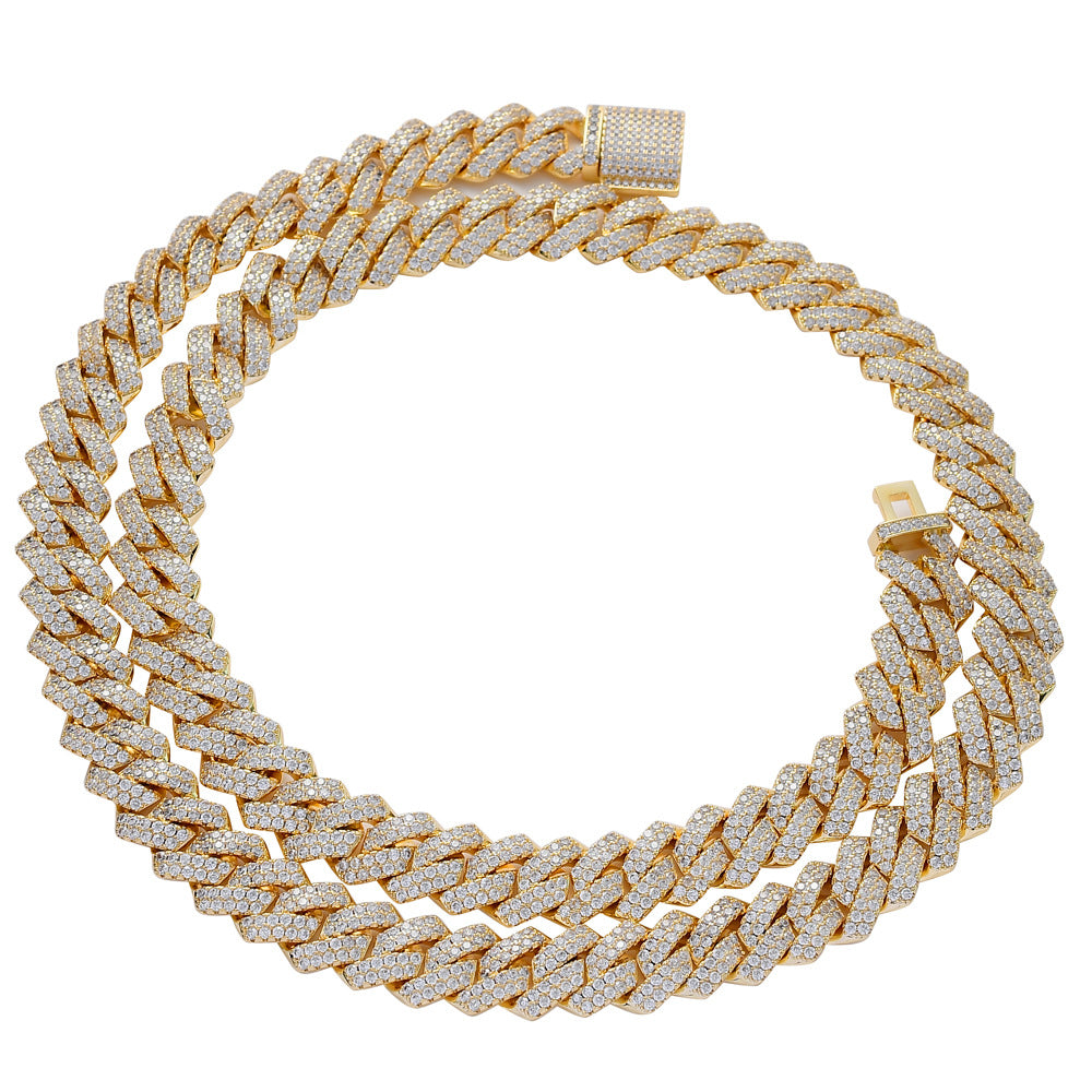 Men's Hip Hop Cuban Copper Inlaid Zircon Bracelets