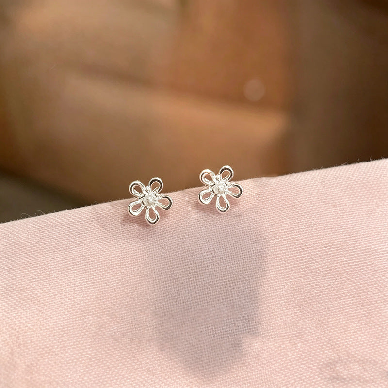 Women's Sparking Zirconium Pearl Light Luxury High-grade Unique Beautiful Stud Earrings