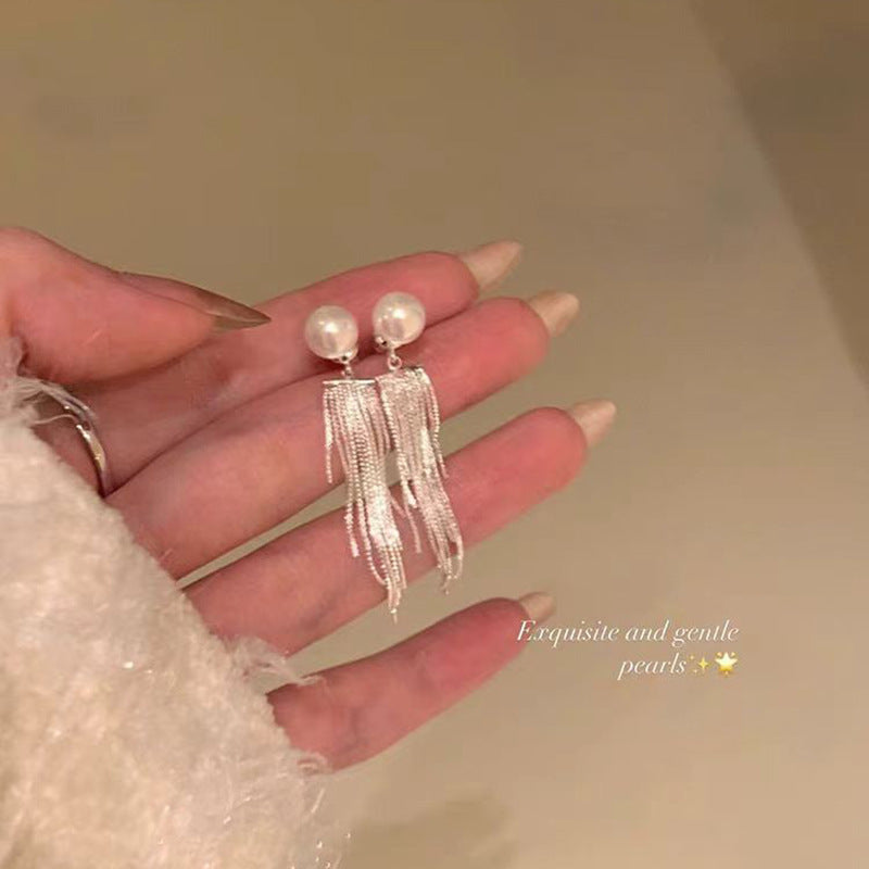 Needle High-grade Female Affordable Luxury Style Tassel Niche Temperamental Earrings