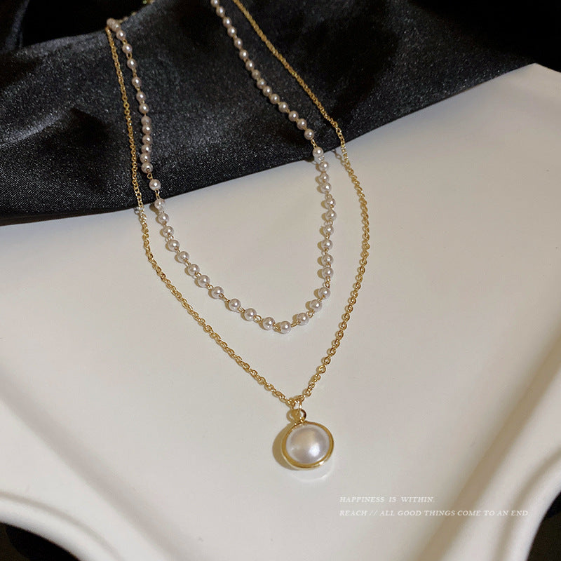 Retro Style Pearl Female Temperament High Sense Necklaces
