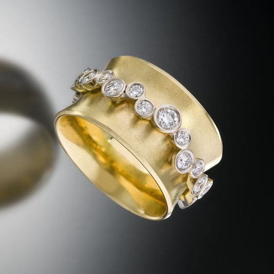 Women's Gold Plated Zircon Affordable Luxury Fashion Niche Ring