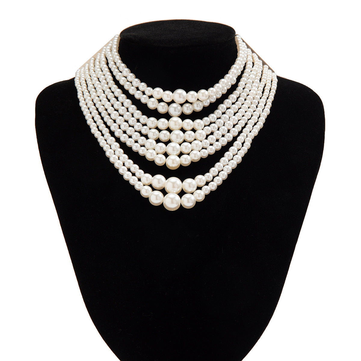 Women's Imitation Pearl Elegant Baroque Size Beaded Necklaces