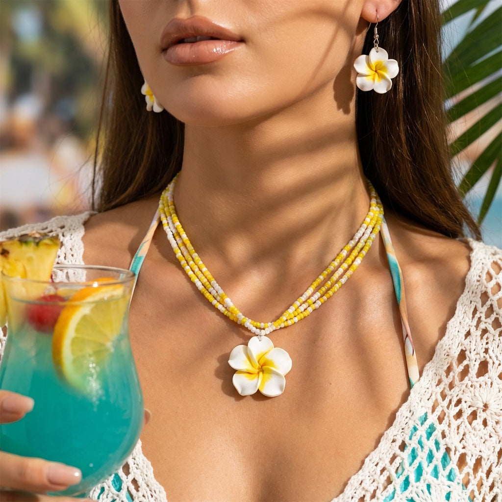 Egg Flower Bead Suite Female Summer Rings